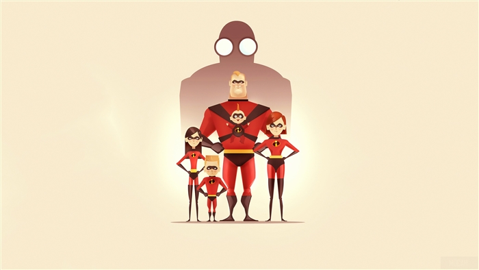 The Incredibles Family with Shadow