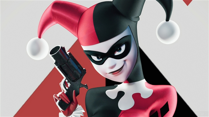 Harley Quinn with a gun