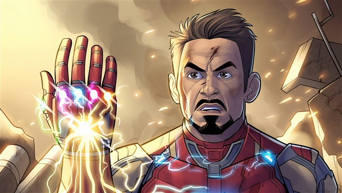 Iron Man with Infinity Stones 4K