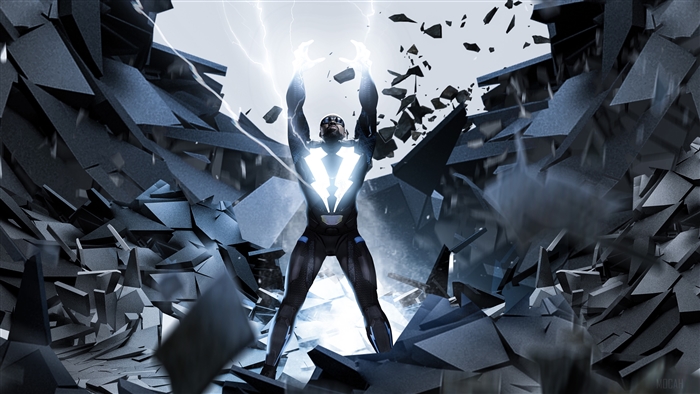 Black Bolt Breaking Through Debris