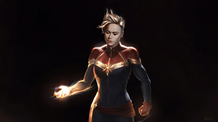 Captain Marvel Sketch Art