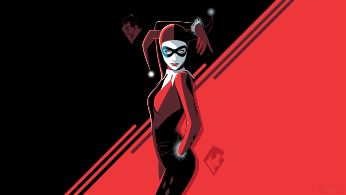 Harley Quinn from Batman Red Art 4K
