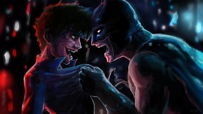 Batman and Joker in a confrontation