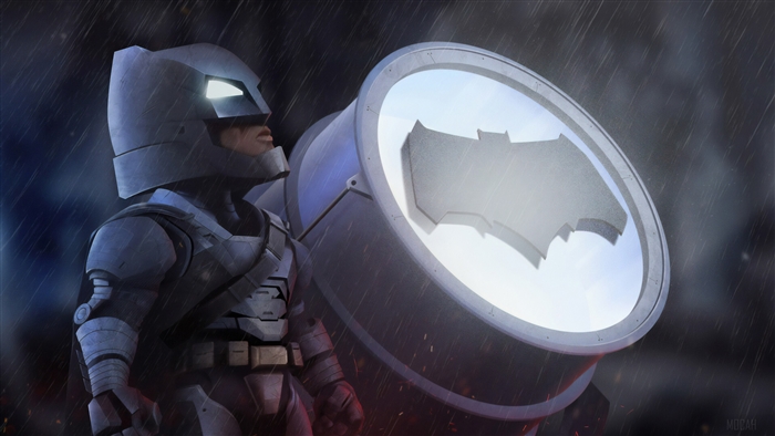 Batman from DC Comics with Batsignal 4K