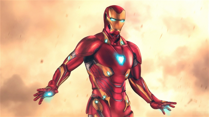 Iron Man from Marvel Flying 4K