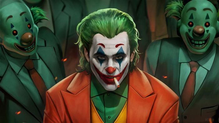 Joker with clowns in 4K