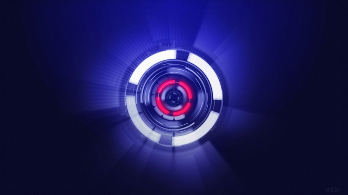 Neon Sphere Red Blue Purple