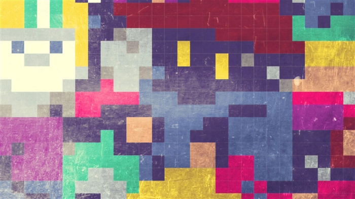 Pixelated Geometric Pattern 4K