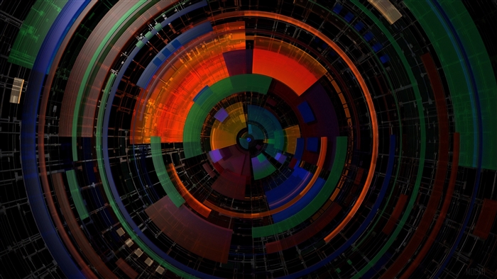 Colorful Circular Abstract Design 4K