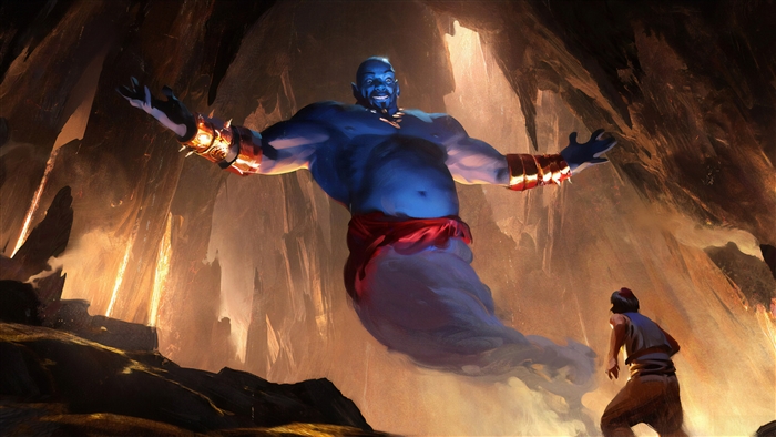 Genie from Aladdin Art 4K