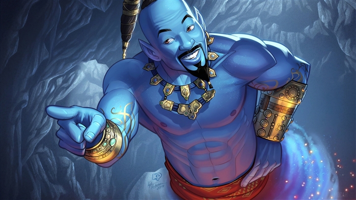Genie from Aladdin (Will Smith) Art 4K