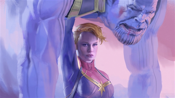 Captain Marvel vs. Thanos 4K