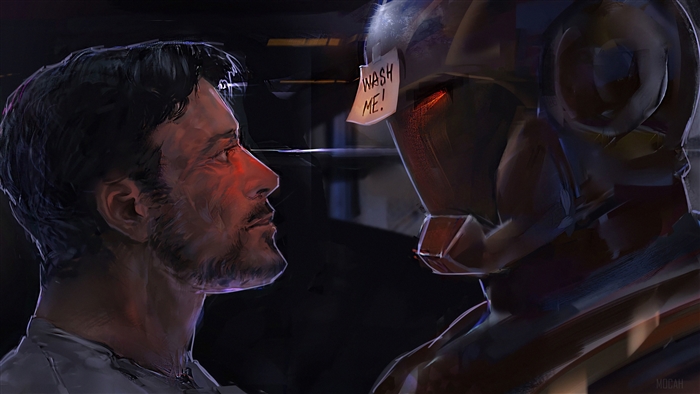 Tony Stark and Iron Man Suit 4K