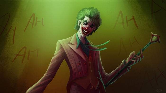 Joker from Batman with a cane, 4K