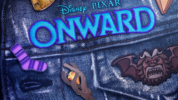 Disney Pixar Onward movie logo with patches
