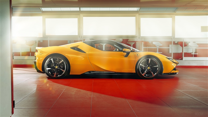 Yellow Ferrari SF90 Stradale 2019 4K