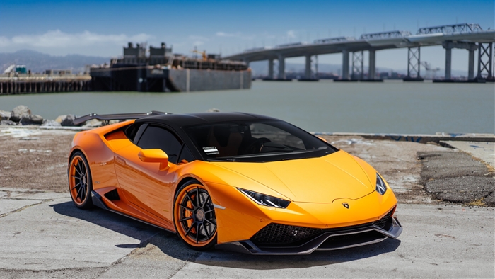 Orange Lamborghini Huracan Performante 4K