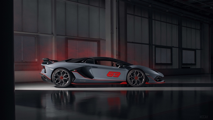 2020 Lamborghini Aventador SVJ 63 Roadster Side View 4K