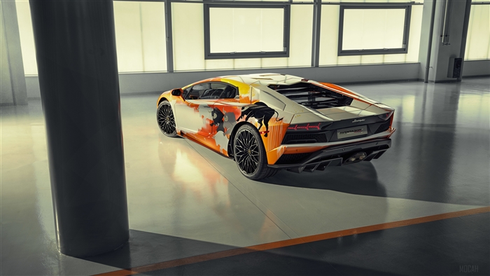 2019 Lamborghini Aventador S Rear View