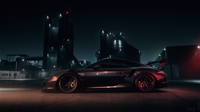 Black Porsche 911 GT3 RS 4K