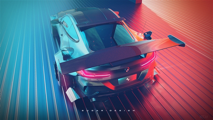 BMW M850 Futuristic Digital Art 4K