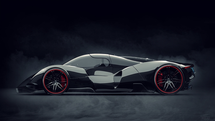 Futuristic Black Sports Car 4K