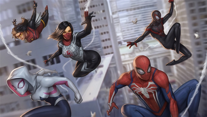 Spider-Verse Gang Heroes 4K