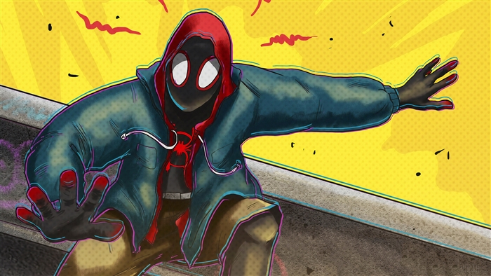 Miles Morales from Spider-Verse Artwork 4K
