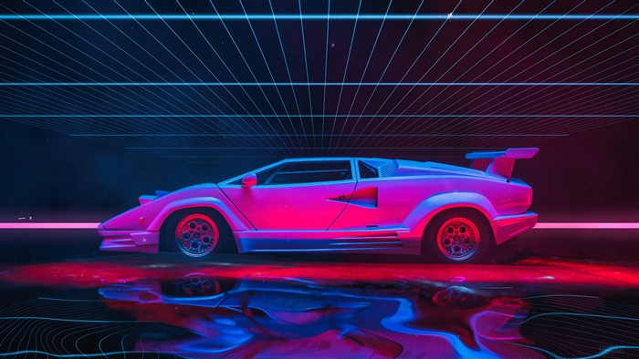 Lamborghini Countach Abstract Art