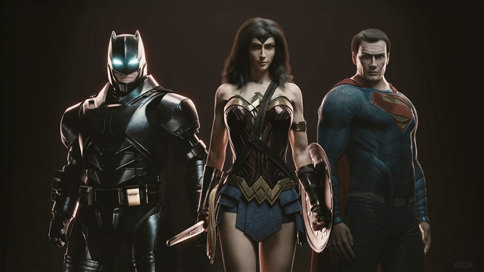Batman, Wonder Woman, and Superman CGI 4K