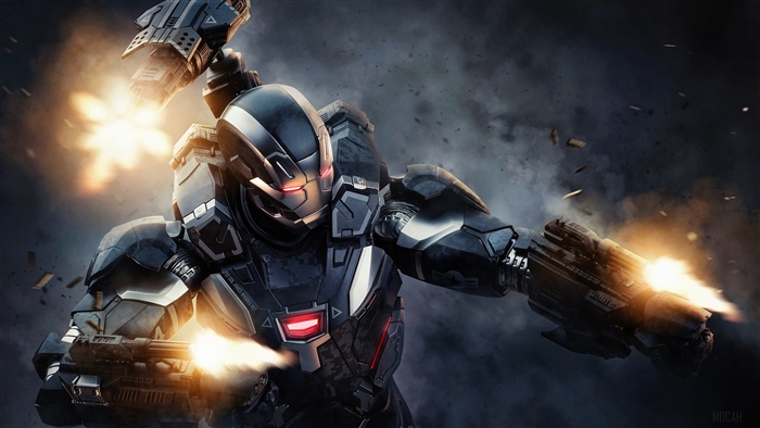 War Machine firing weapons in 4K