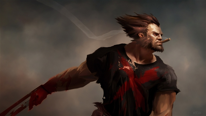Wolverine with cigar 4K