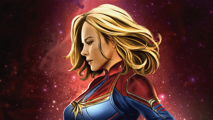 Captain Marvel in Space 4K