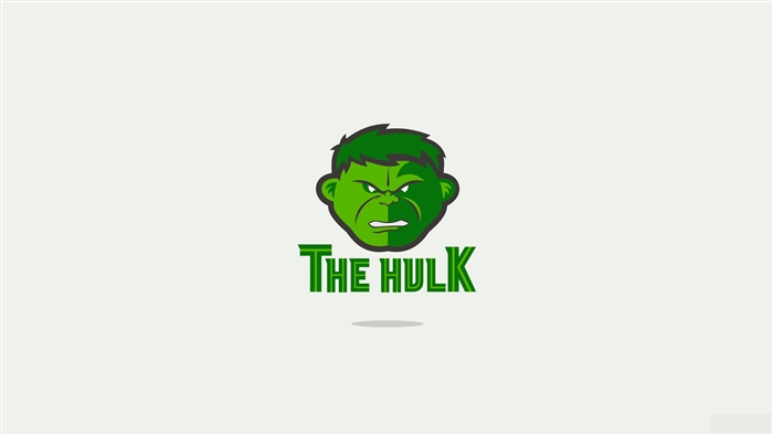 The Hulk Minimal Logo 4K