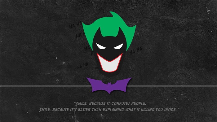Joker from Batman Minimal Typography 4K