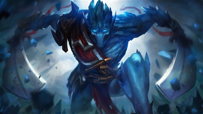 Blue creature with blades in Pagan Online 4K