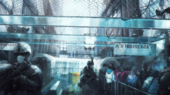 Soldiers and civilians in The Division 4K