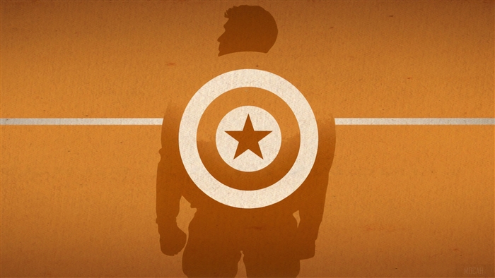 Captain America Silhouette with Shield 4K