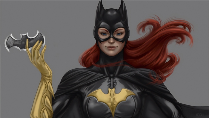 Batgirl holding a batarang, 4K artwork