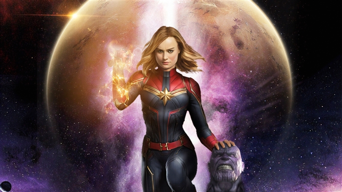 Captain Marvel and Thanos from Marvel 4K