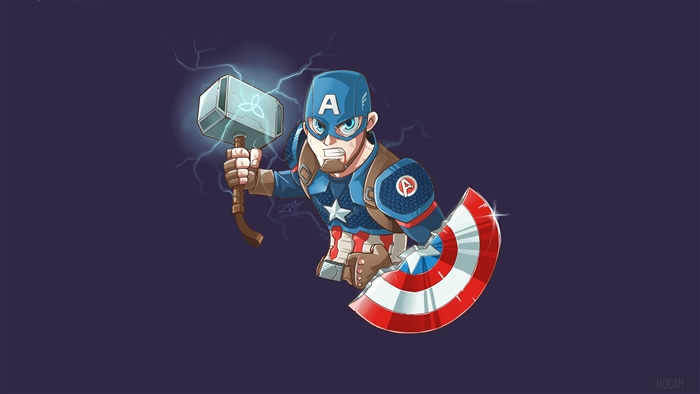 Captain America with Mjolnir 4K