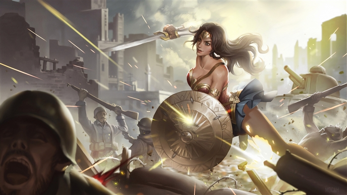 Wonder Woman in battle 4K