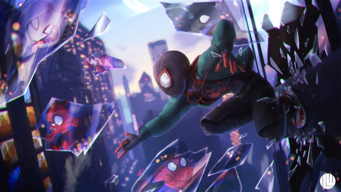 Miles Morales and Spider-Gwen from Spider-Verse 4K