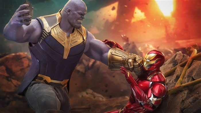 Thanos vs Iron Man Epic Battle 4K
