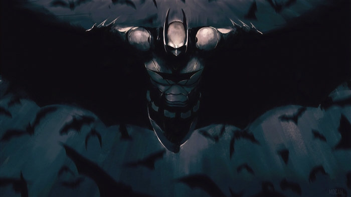 Batman Flying with Bats 4K