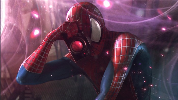 Spider-Man taking a picture 4K