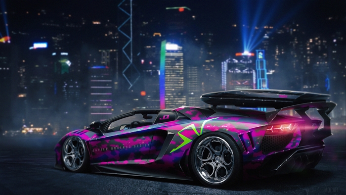 Modified Lamborghini Aventador SV in 4K