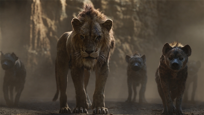 Scar and hyenas from The Lion King 2019 4K