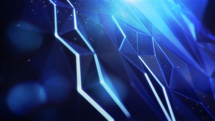 Abstract 3D Cyan Blue Digital Art 4K