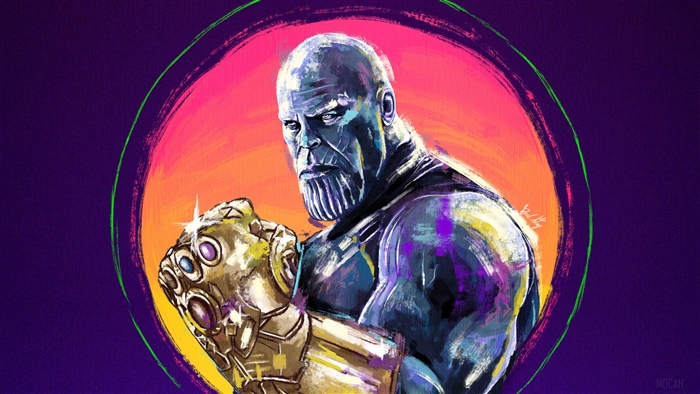 Thanos with Infinity Gauntlet Artwork 4K